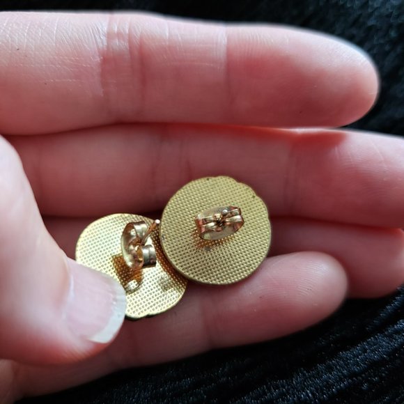 VTG Faux Pearl Earrings with Jewel Detail - Picture 6 of 6